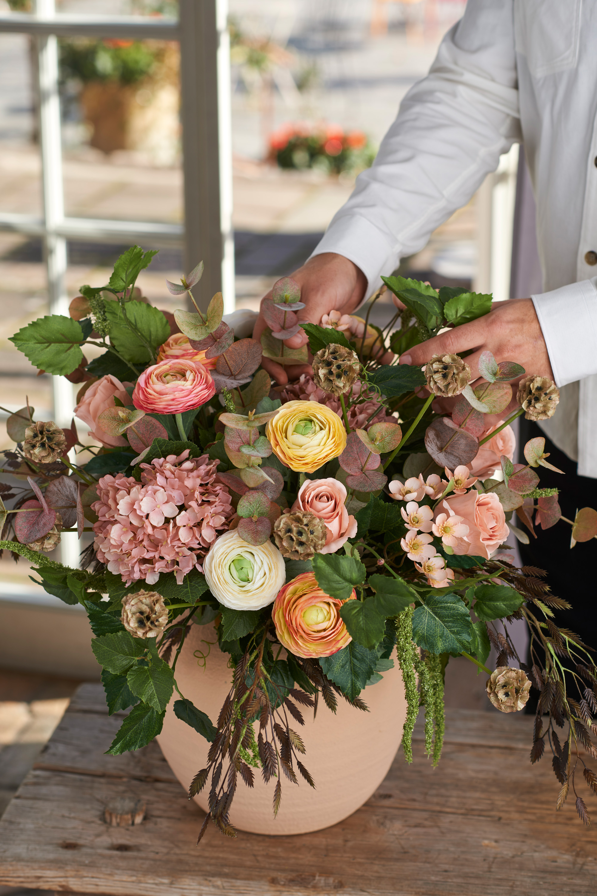 Ranunculus - Ranuncel - Branch - Apricot - 50 cm - 5
