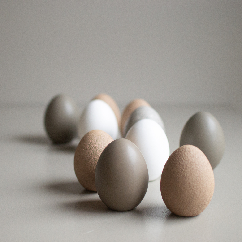 Standing Egg - Ägg - Dekoration - Vit - Keramik - 8 cm - 10