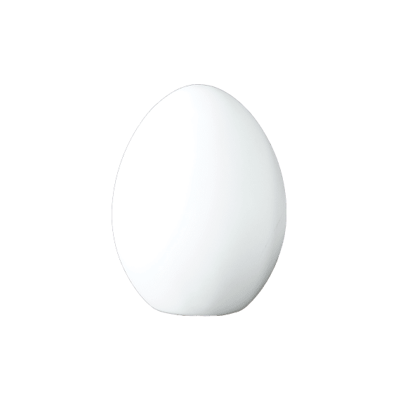 Standing Egg - Ägg - Dekoration - Vit - Keramik - 8 cm - 5
