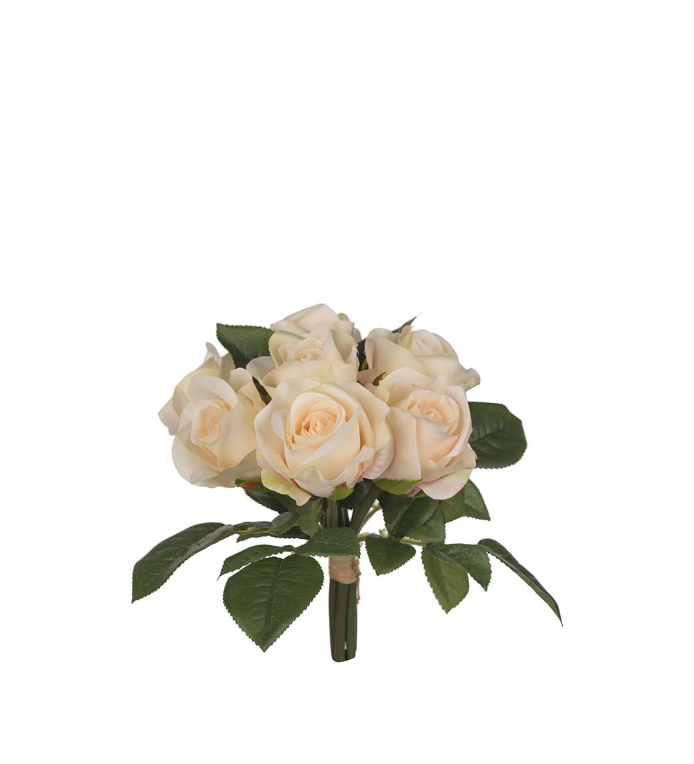 Rosbukett Rosa - Soft Pink - Rosor - Sidenblommor - 22 cm - 2