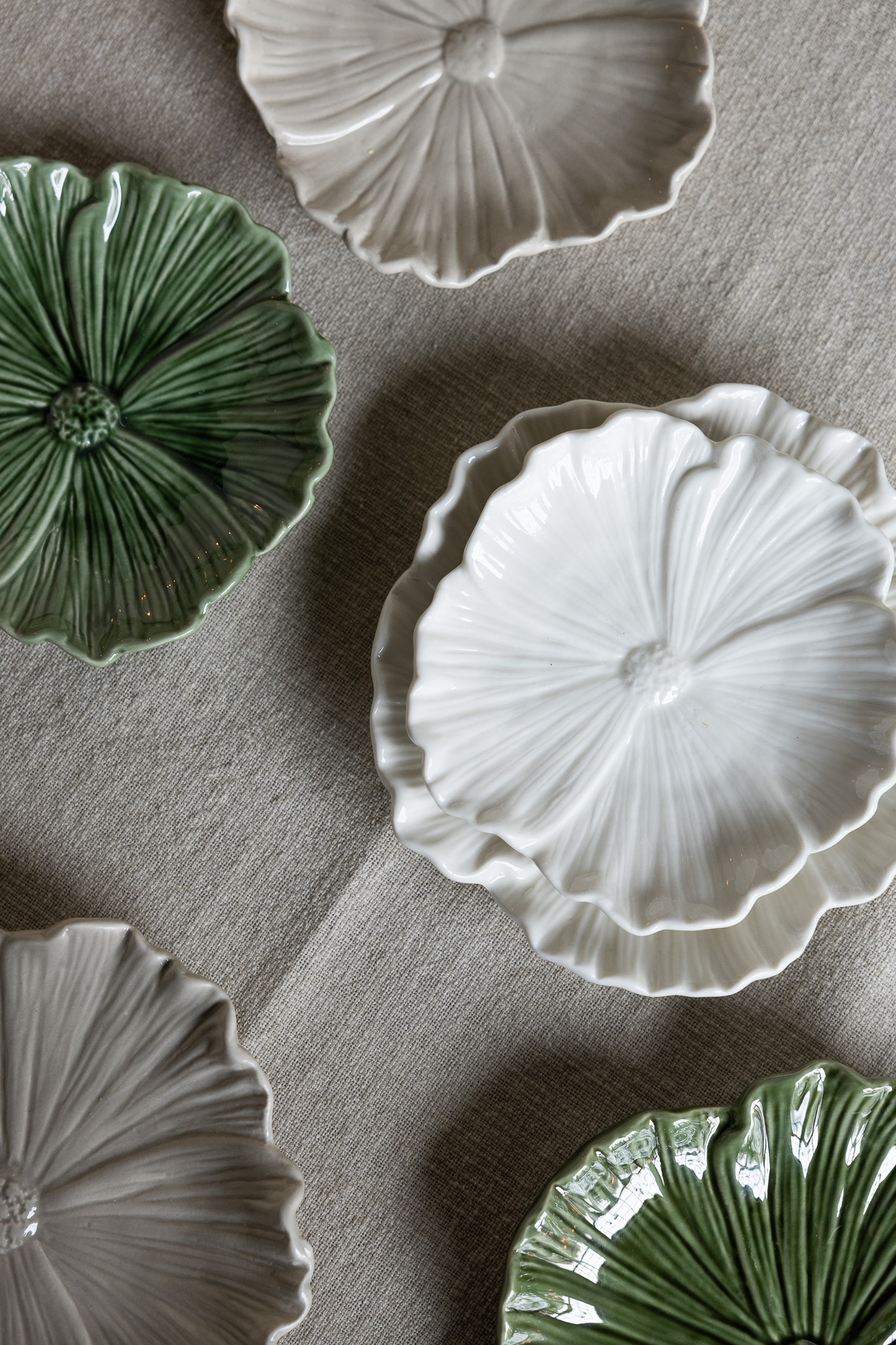 Flower - Dish - Flower - Ceramic - Beige - 13x13 cm - 4