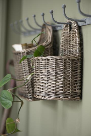 Coat rack with 3 hooks - Hook rack - Grey - 38 cm - 2