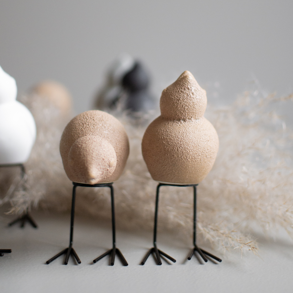 Birds - Swedish Birds - Sand - Ceramic - 2-pack - 3