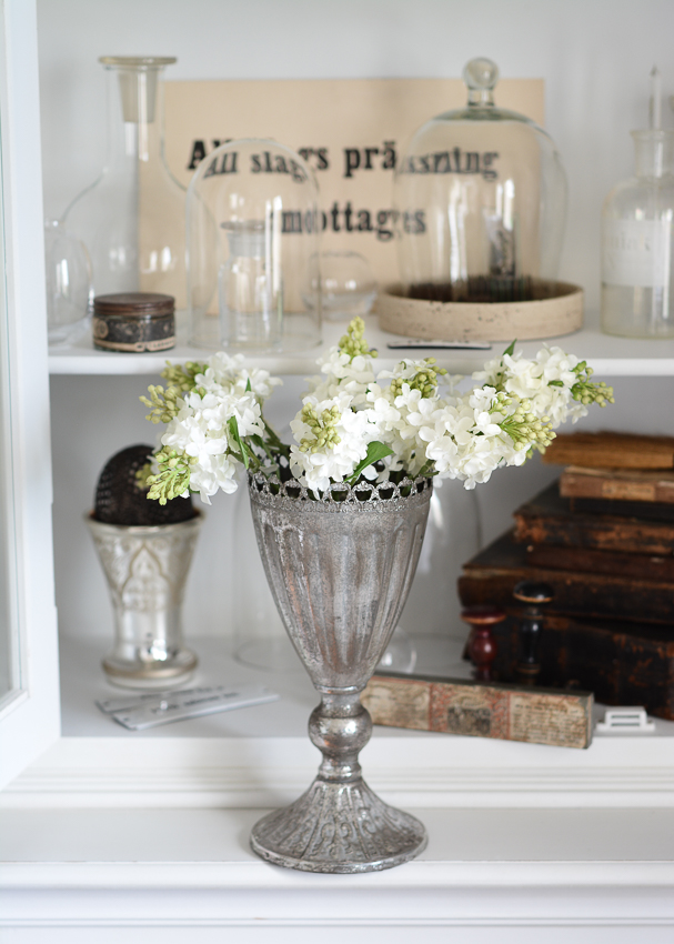 LILAC TWIG WHITE - SILK FLOWERS 25 CM - 2