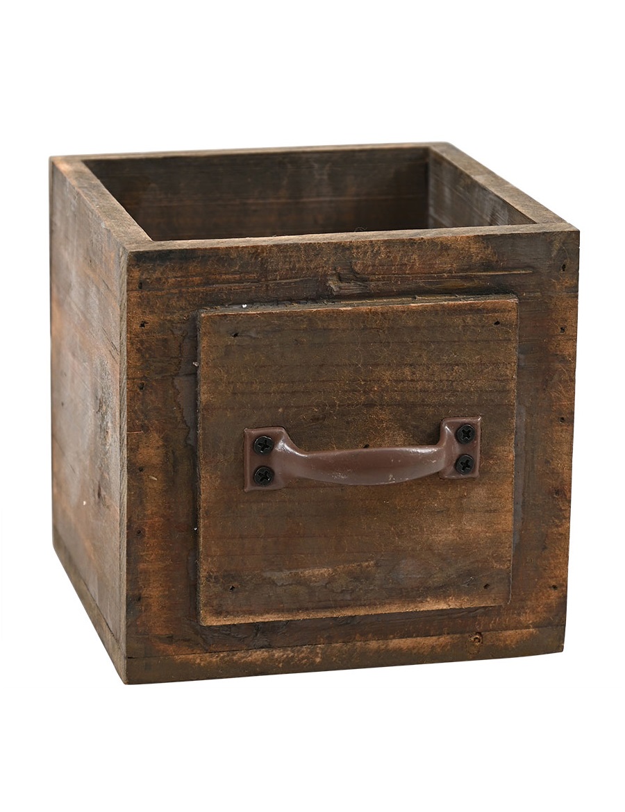 Wooden box with handle - Pot - Box - Wood - 3