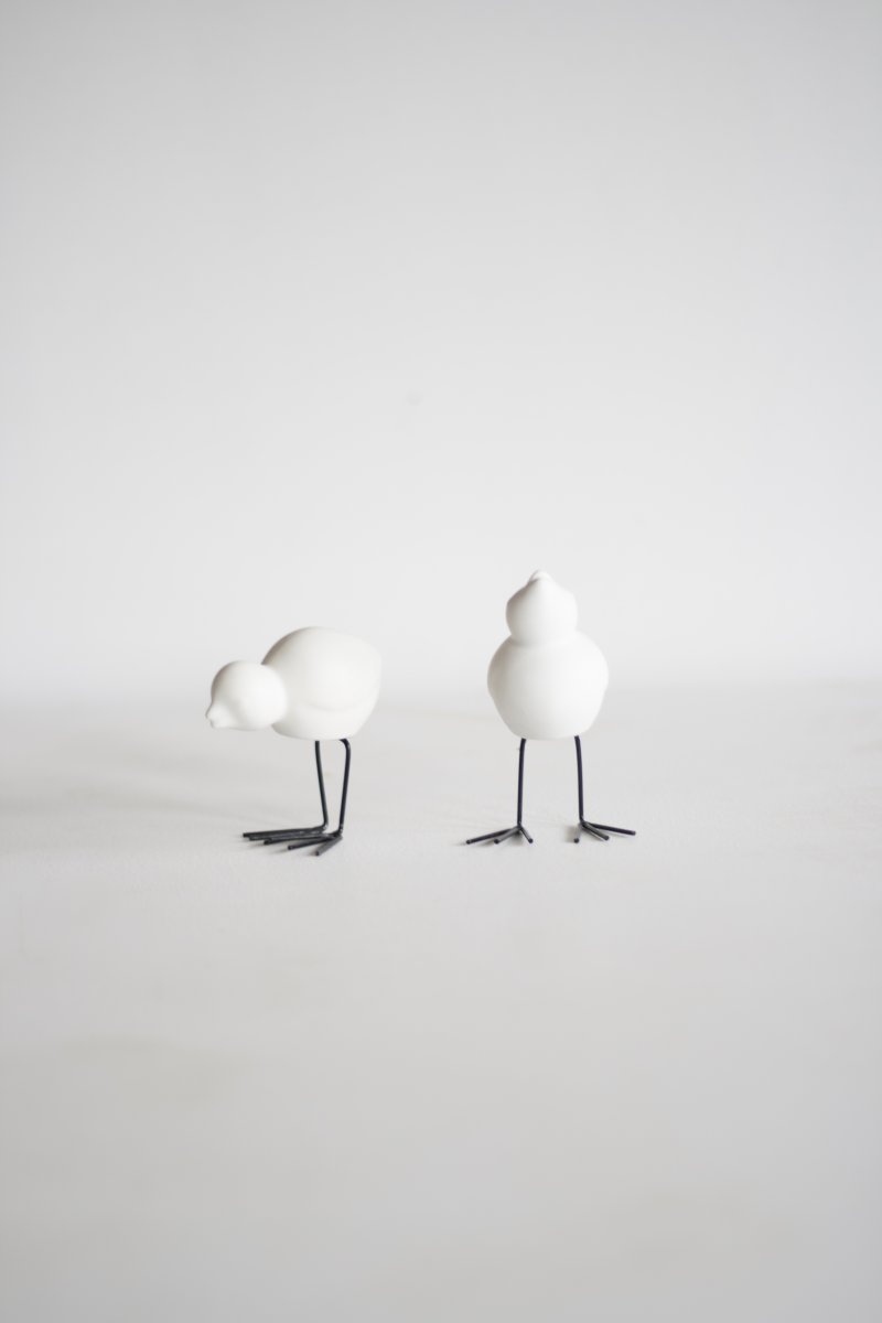 Fåglar - Swedish Birds - Vit - Keramik - 2-pack - 9