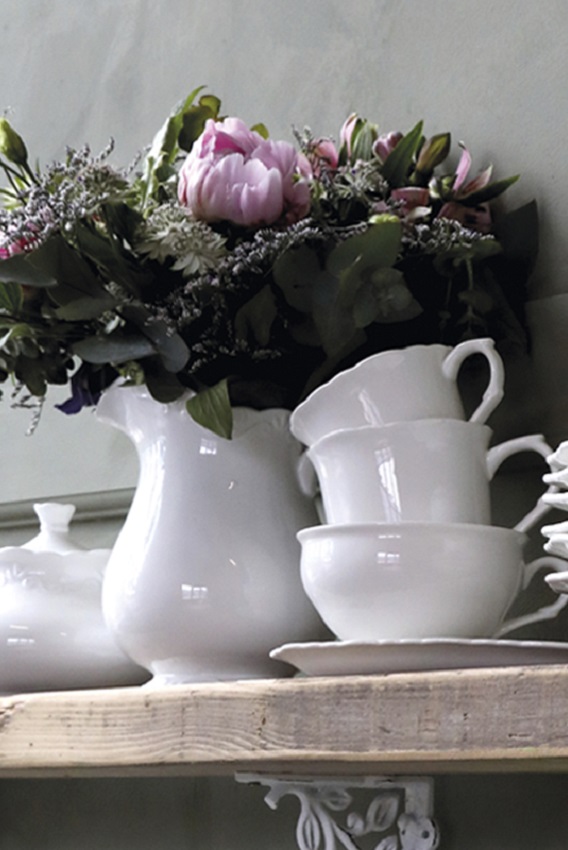 WHITE JUG 100% PORCELAIN 18 CM - PROVENCE - 4