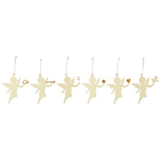Änglar - Julänglar - Metall - Julgranspynt - Nostalgic Christmas - 6-pack - 10