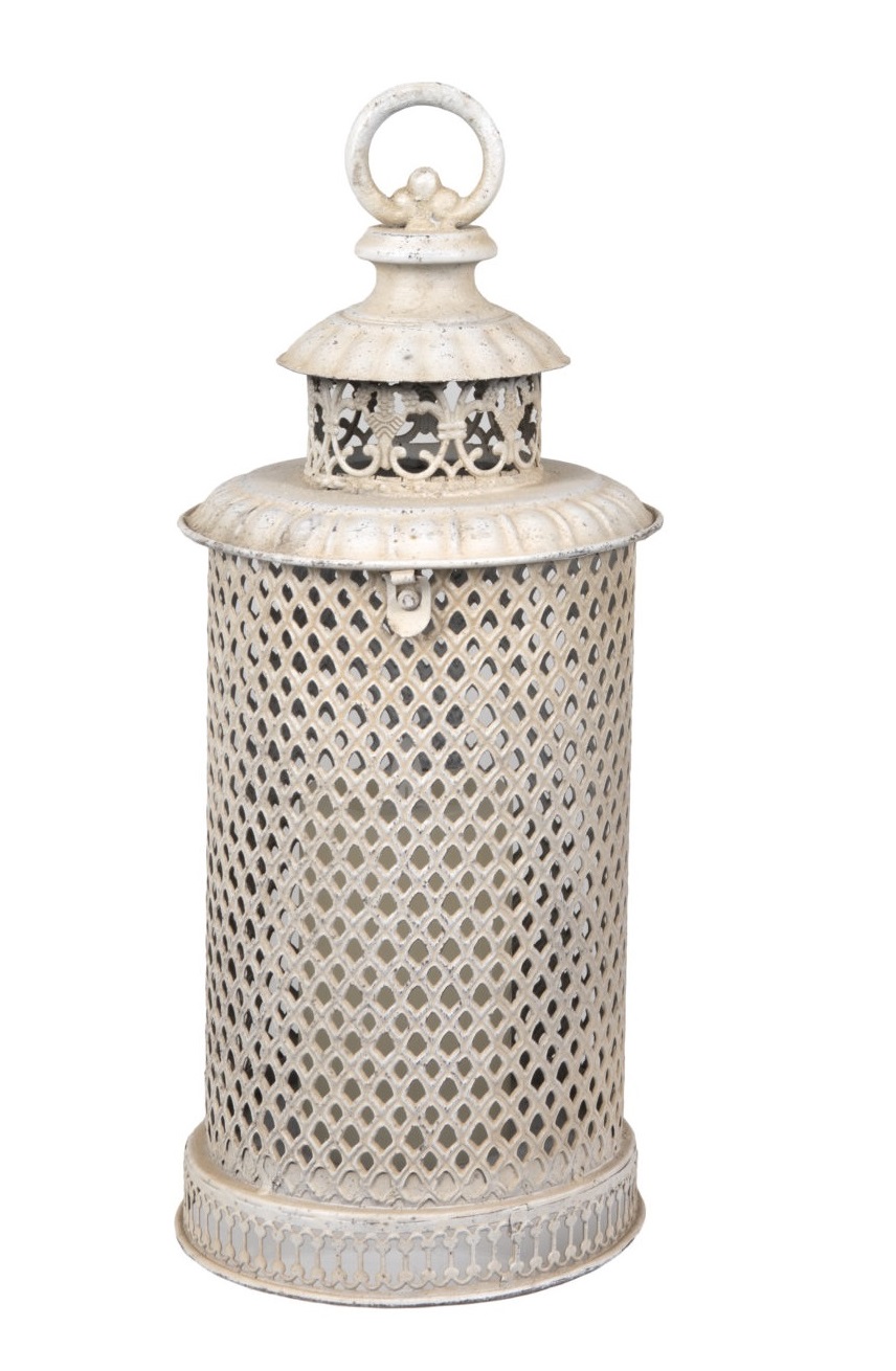 Lantern - Candle lantern - Antique white - 43 cm - 2