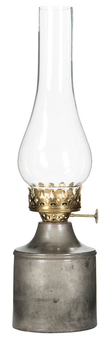 Lantern - Candlestick - Candle lantern 35 cm - Enamel - Grey - 4