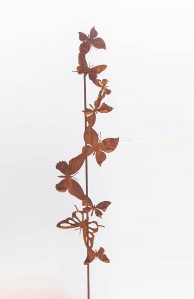 Stick - Växtstöd med fjärilar - Rost - 83 cm - 2