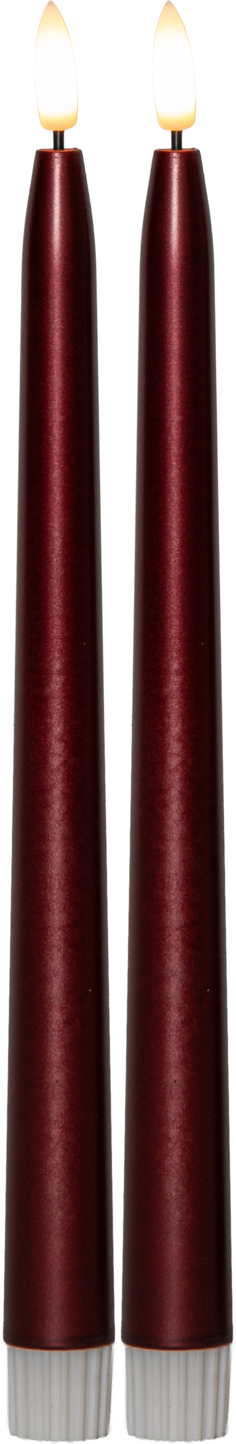 LED Antique light 2-pack Metallic Bordeaux 28 cm - 3
