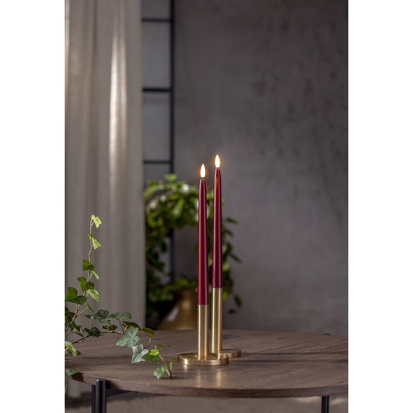 LED Antique light 2-pack Metallic Bordeaux 28 cm - 2