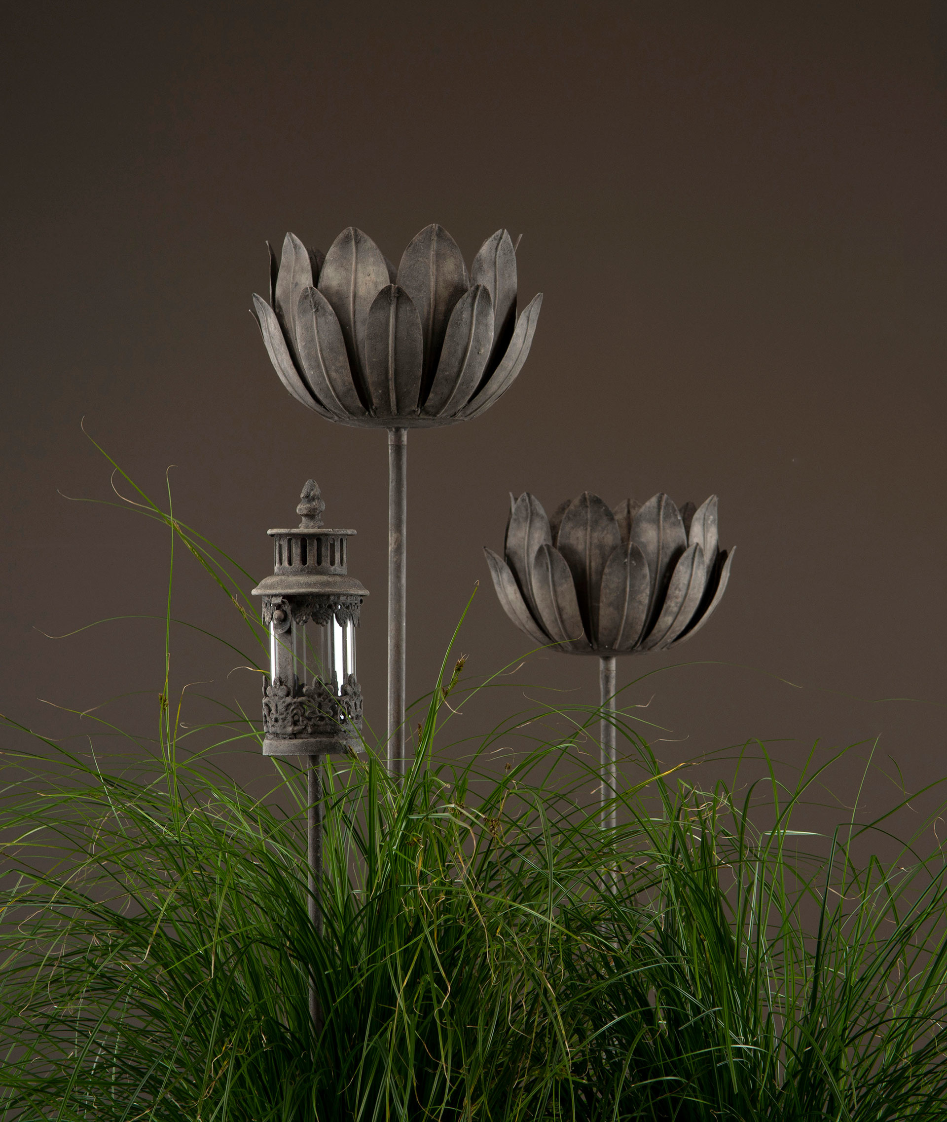 Marshall holder - Candlestick - Flower Metal 24x24/95 cm - 4