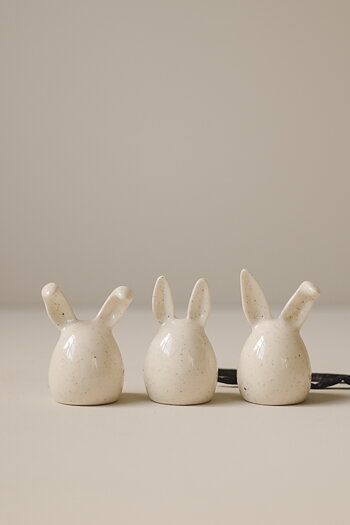 Triplets - Kaniner - Hare - Keramik - Vanilla - 3-pack