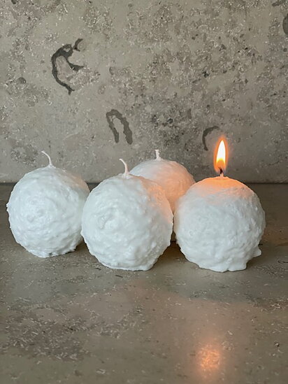 Snöbolljsljus - Ljus Snöboll - 6,5 cm - Litet - 4