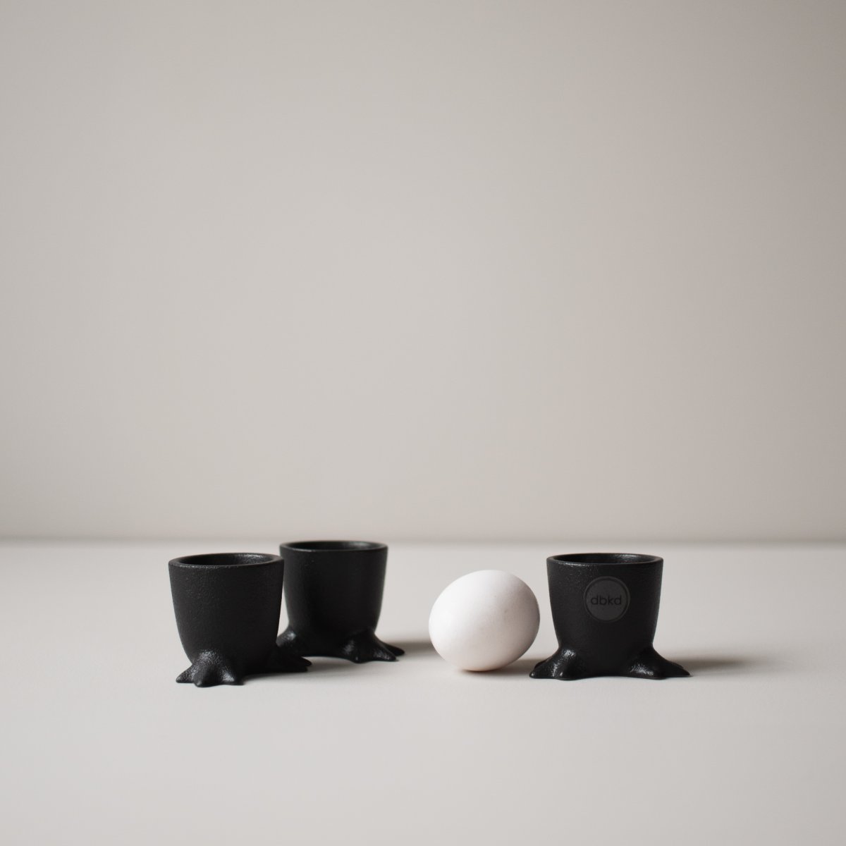 Egg cup with feet - Walking Egg Cup - Cast Iron - Ceramic - DBKD - 4