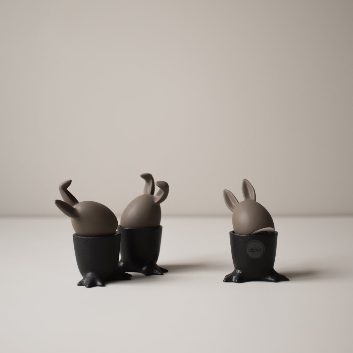 Egg cup with feet - Walking Egg Cup - Cast Iron - Ceramic - DBKD - 2