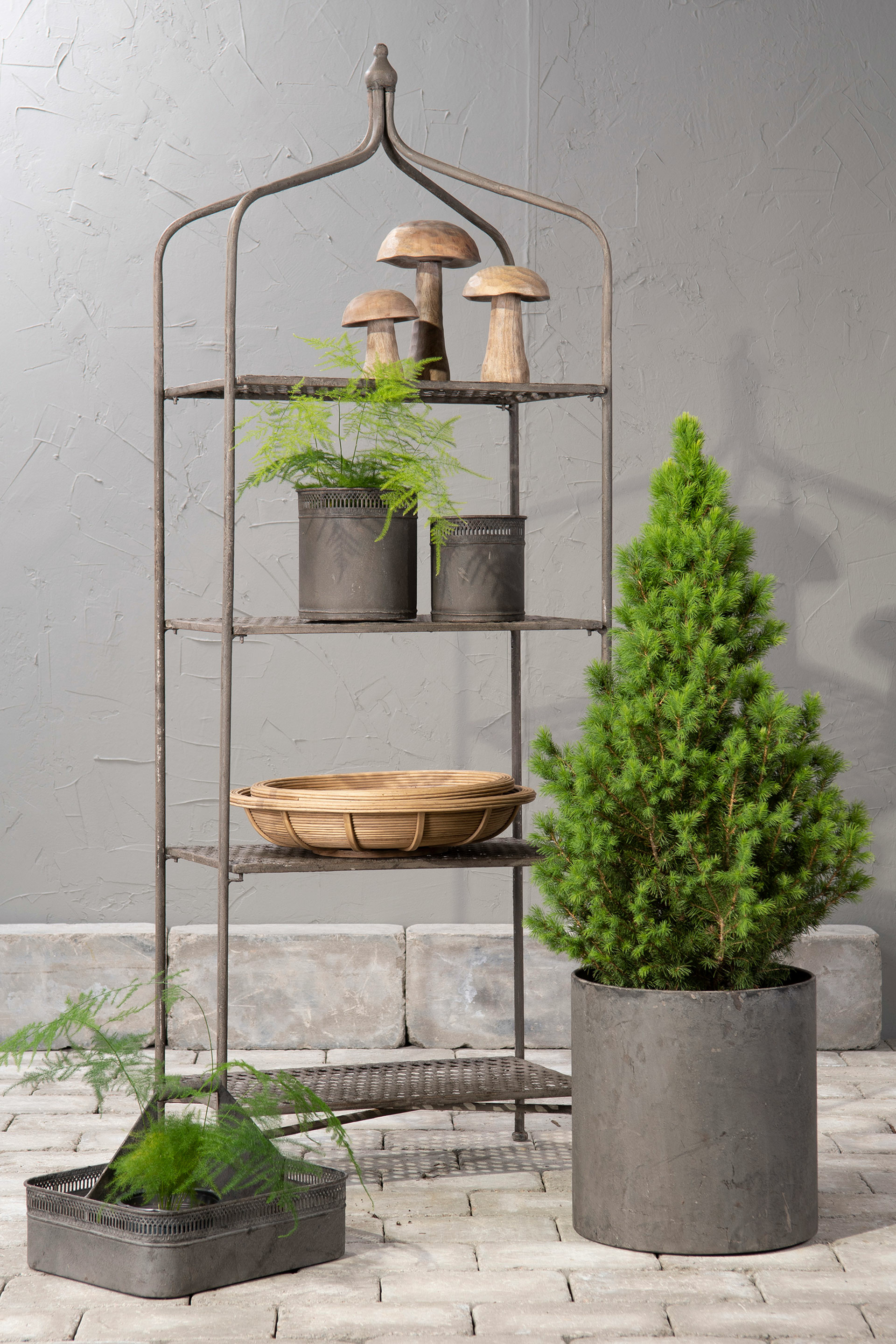 Hylla Knopp Fällbar Metall - 42x25x114 cm - 2
