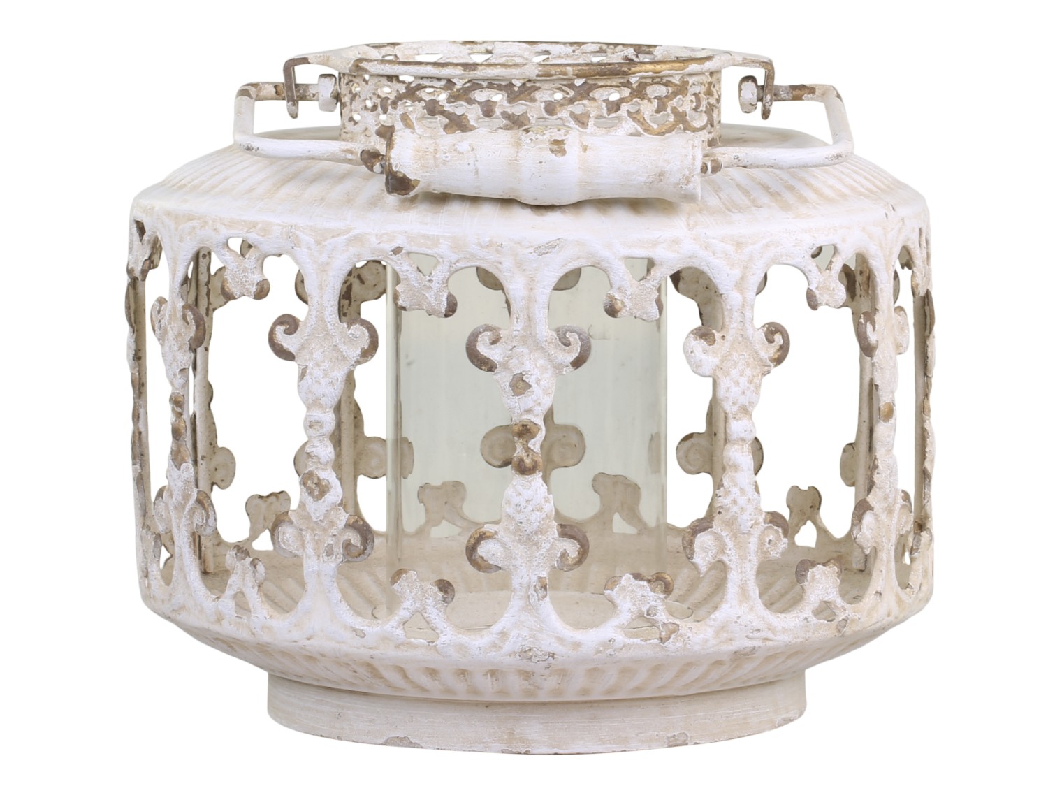 Lantern with French lily H20/Ø22 cm - 3