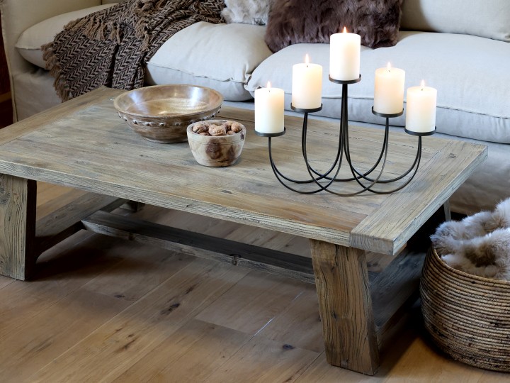 Coffee table - Reclaimed wood table - 130x68 cm - 3