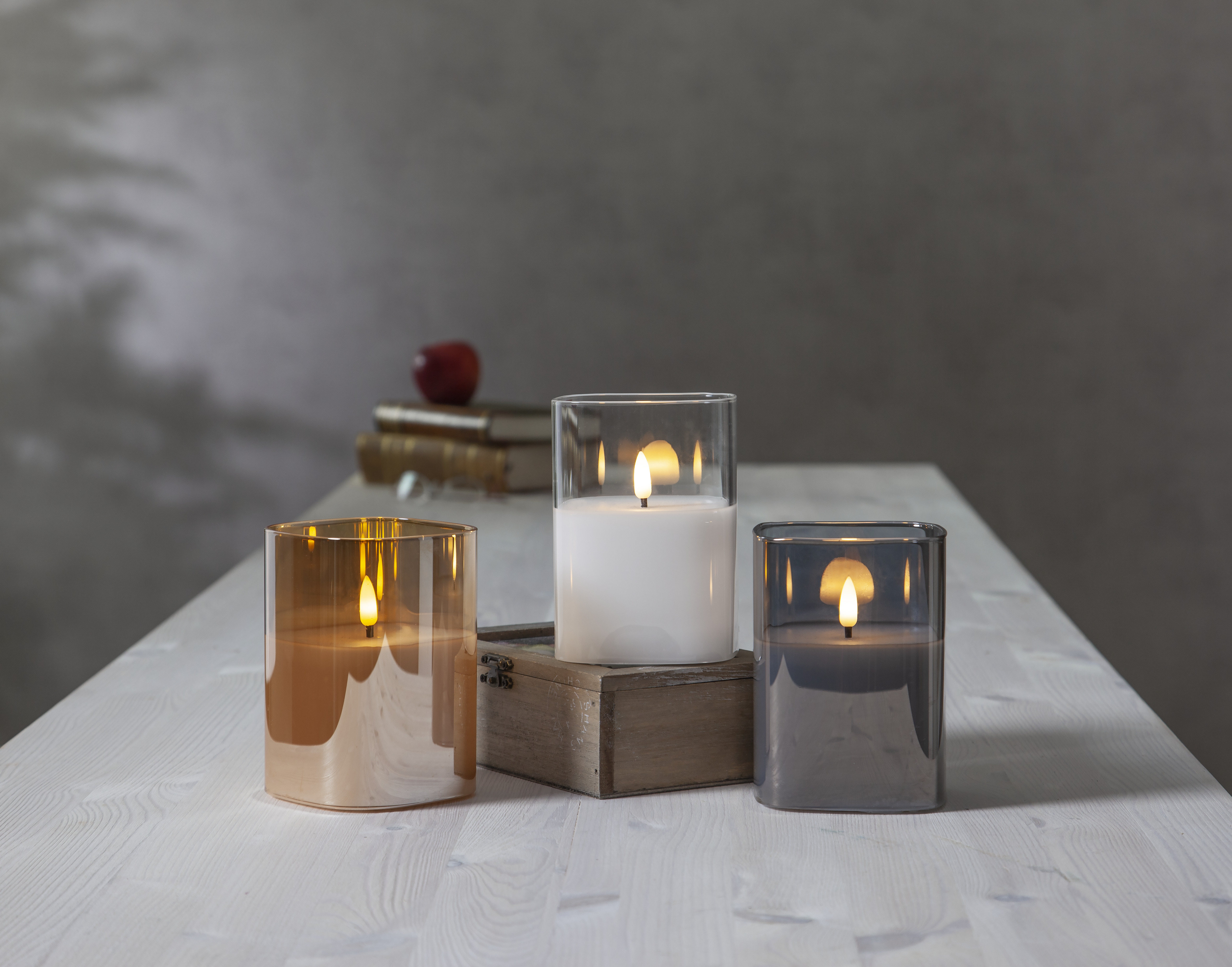 LED Blockljus - Amber - 12,5x9 cm - 6