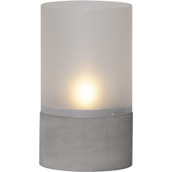 Lykta - Ljuslykta - Glas/Cement - 18 cm - 7
