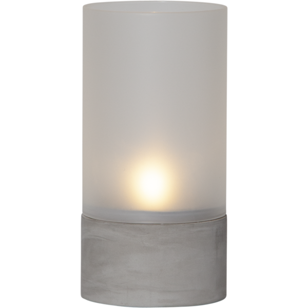 Lykta - Ljuslykta - Cement/Glas - 21 cm - 2