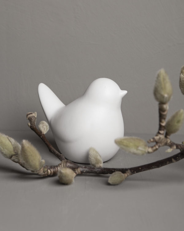 Stor vit fågel - 11 x7x9 cm - 5