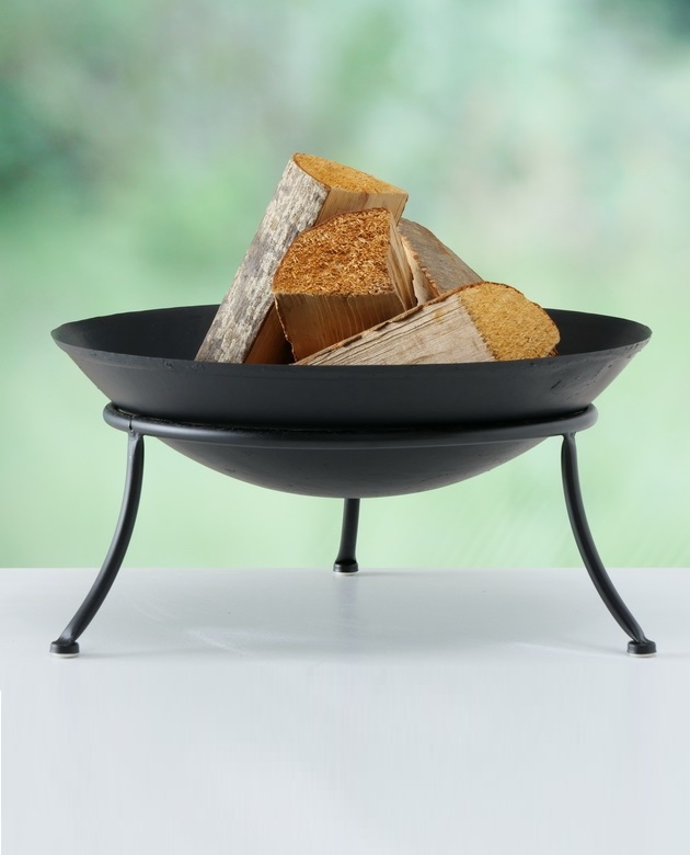 Eldfat - Eldkorg - Eldskål - Svart Metall -  Ø 47 cm