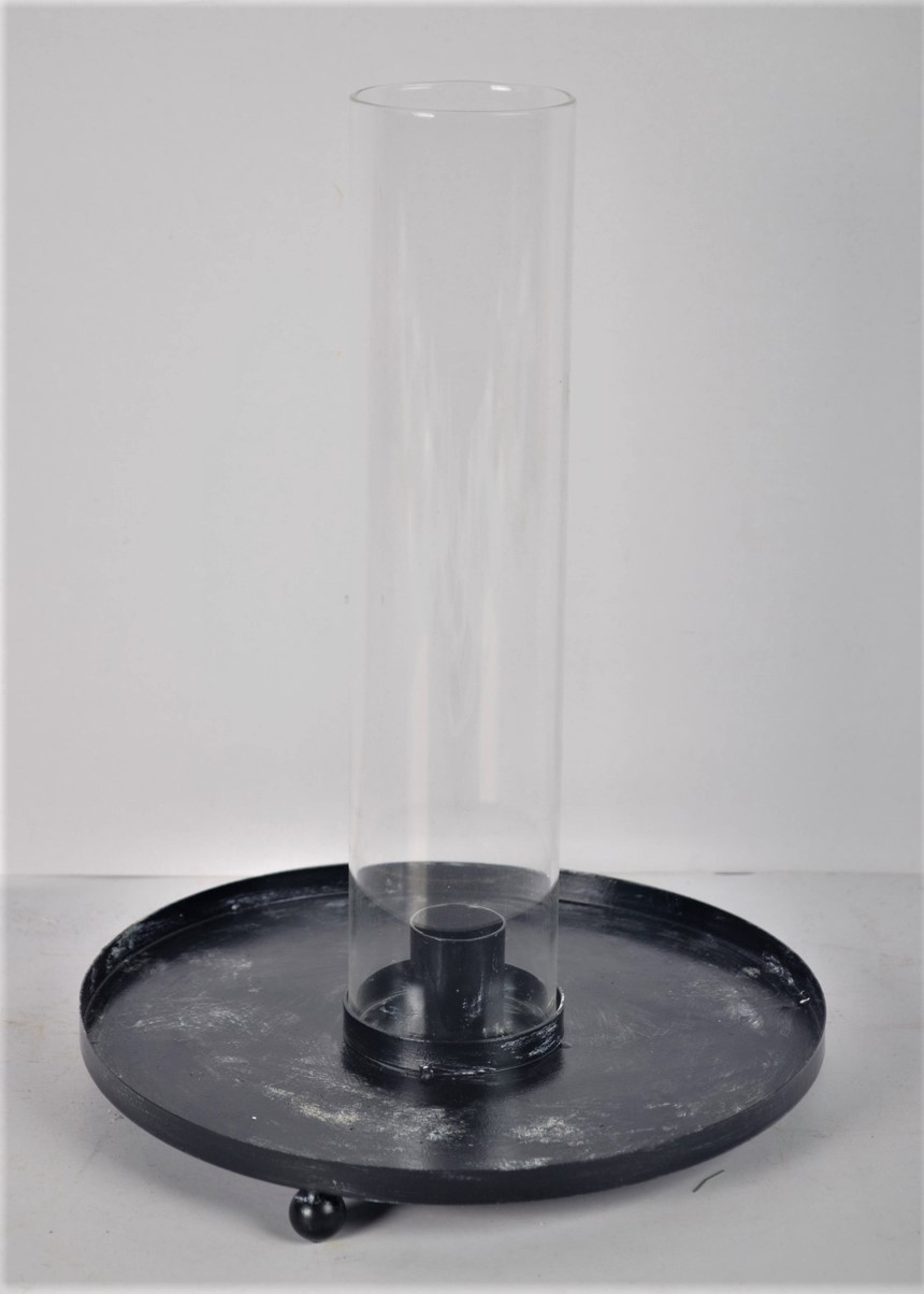 Lykta - Ljusstake med fat - 25x20 cm - 4