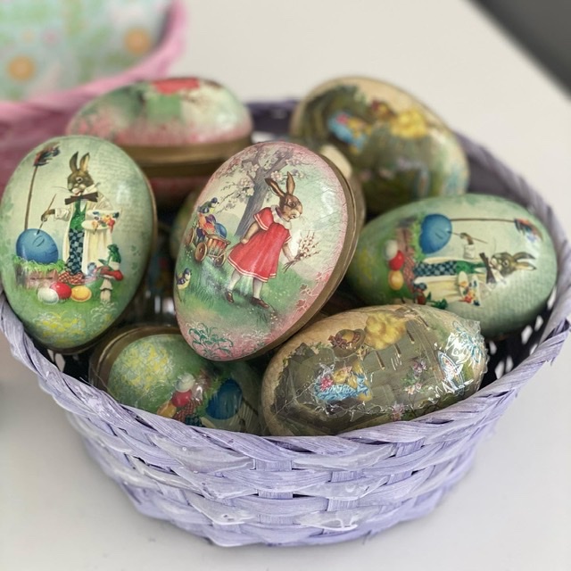 Påskägg - Ägg - Vintage - 9 cm - 3