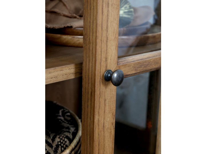 Vitrinskåp med 4 dörrar och 4 lådor - Skåp - H80/L220/B45 cm - Natur - 4