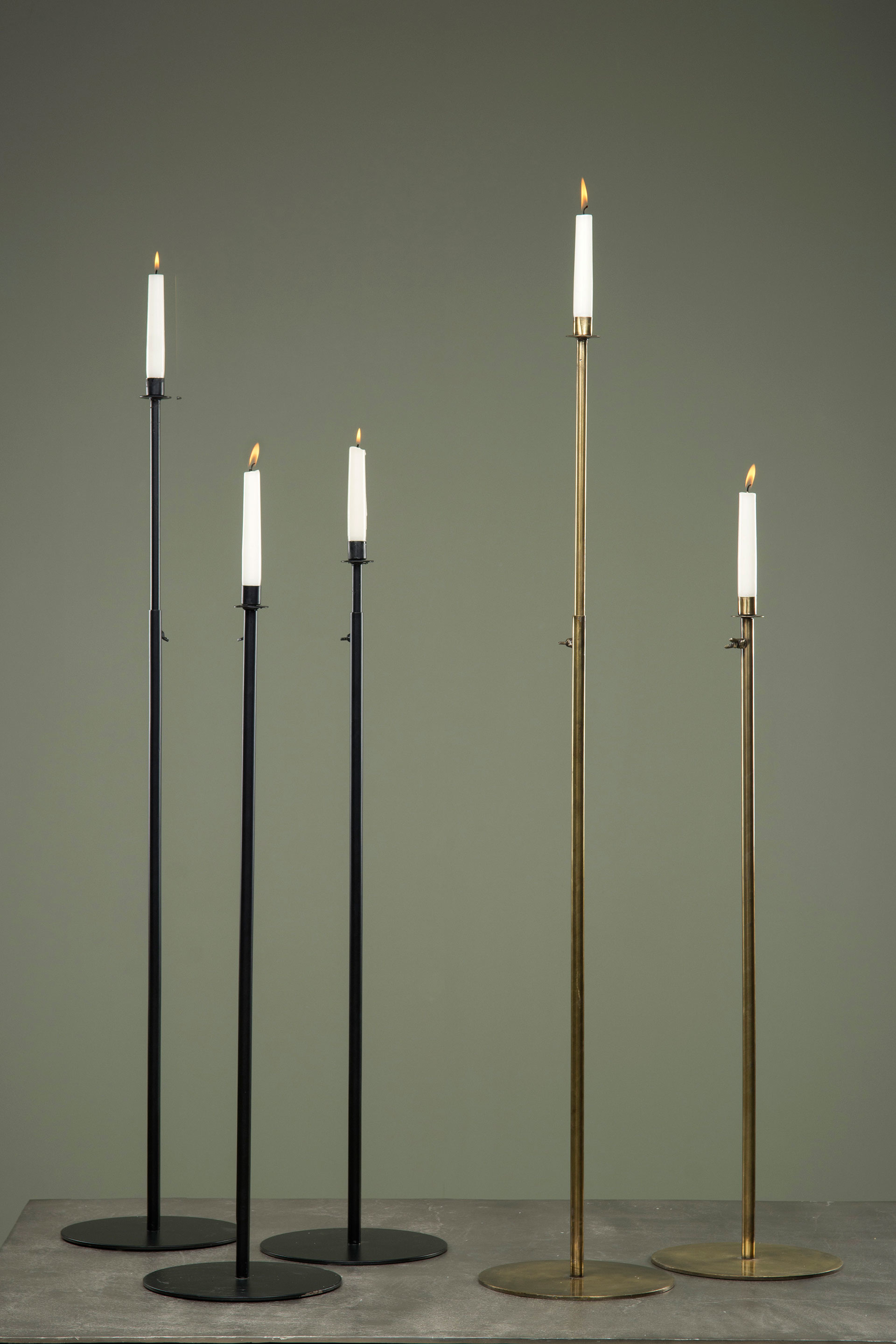 Candlestick Adjustable Black 82-154 cm - 2