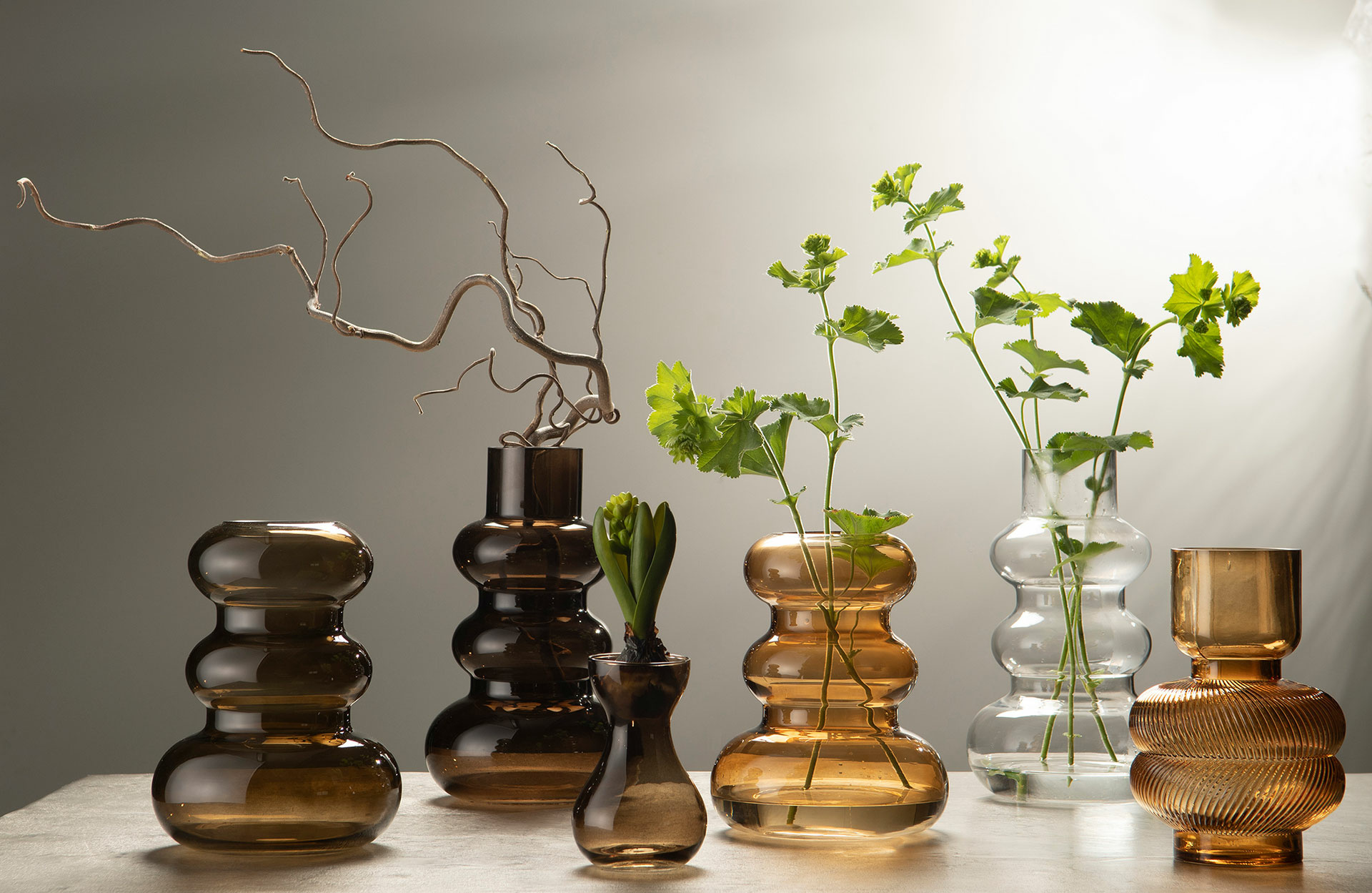 Vase – Hyacinth vase – Onion vase – Brown – 14x9.5 cm - 2
