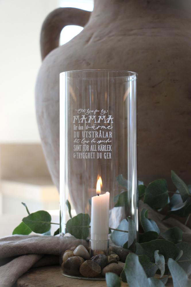 Ljusstake - Lykta - Ljuslykta - Mamma - 10x25 cm - Majas Cottage - 6
