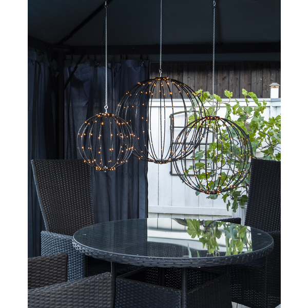Ljusklot - Hängande dekoration - Klot - Boll med ljusslinga - Medium - 9