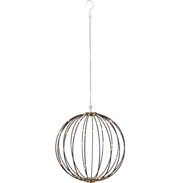 Ljusklot - Hängande dekoration - Klot - Boll med ljusslinga - Medium - 8