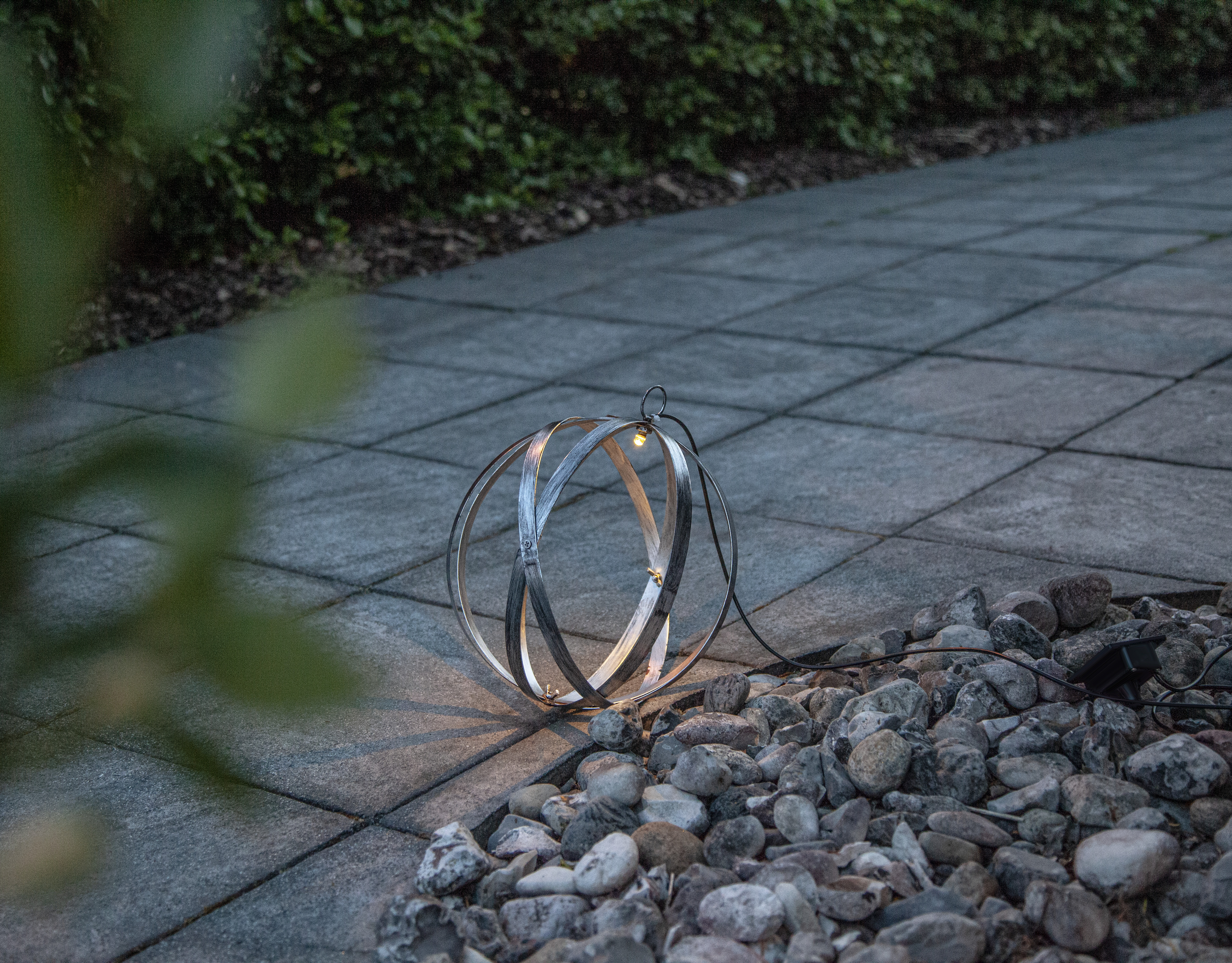Solar cell decoration - Ribbon ball - Net ball - Ball - 30 cm - 9