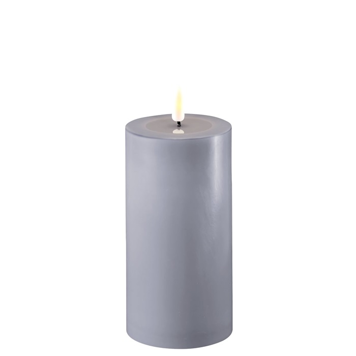 Deluxe Homeart - Block Candle - Dust Blue - 7.5x15 cm - 5