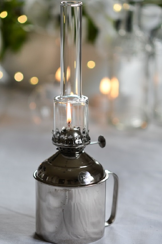 Fotogenlampa Linné - Silver - 33 cm - 2