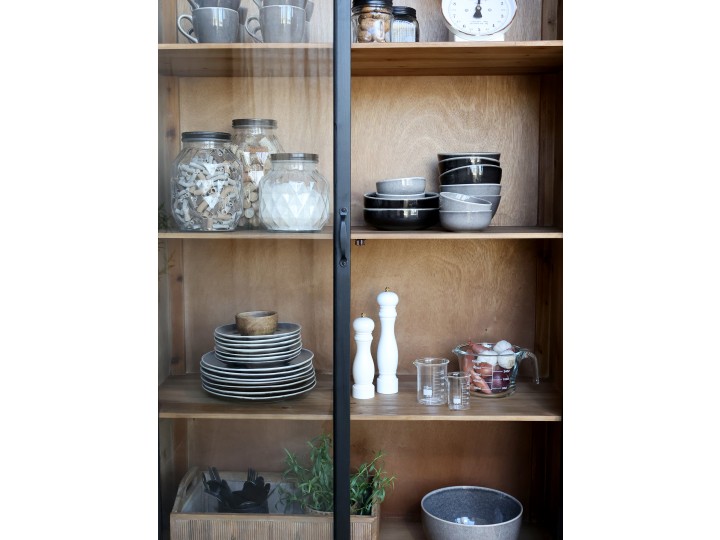 Display cabinet - Cabinet - Antique black - 195x100 cm - 2