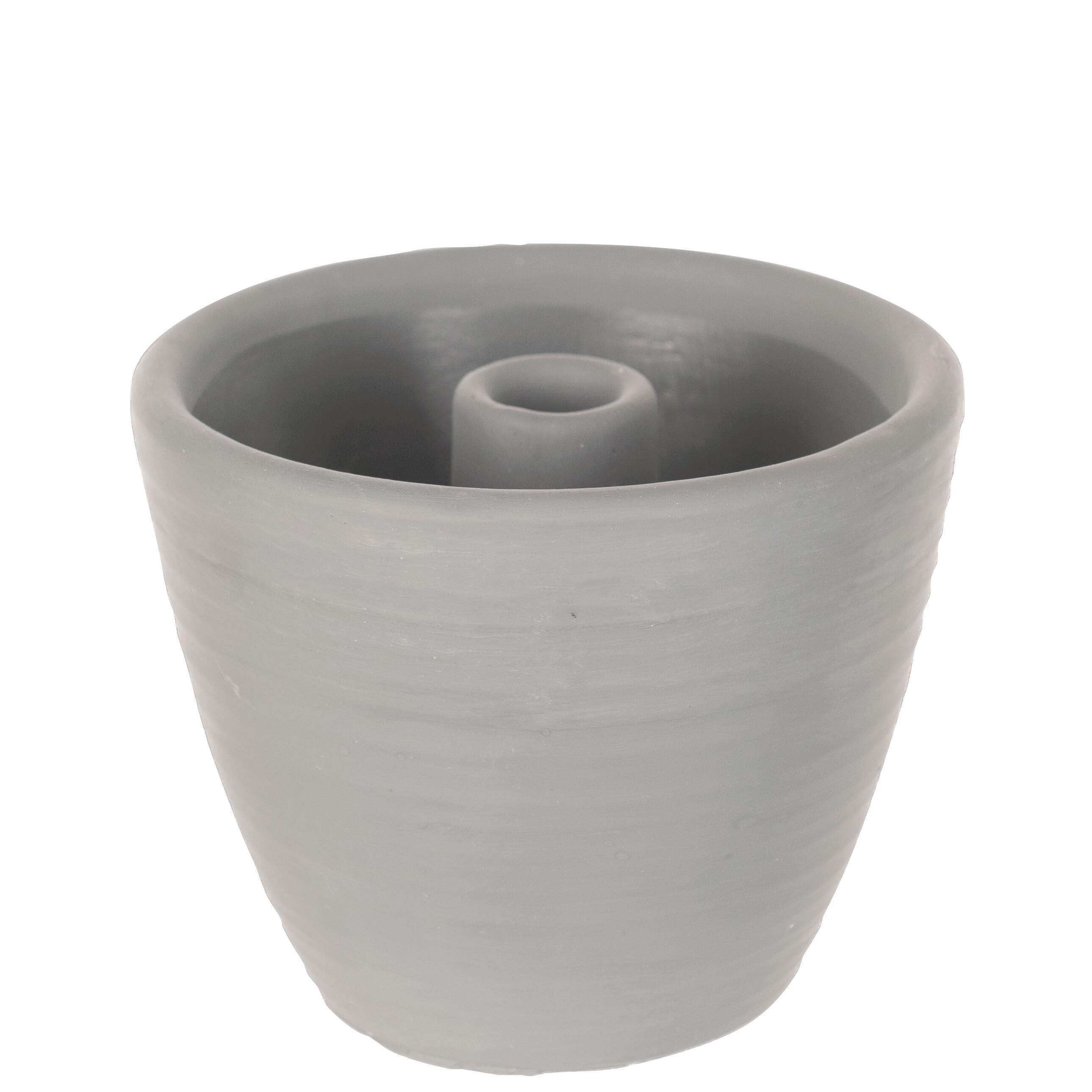 Candlestick - Pot - Cement - 15x12 cm - 2