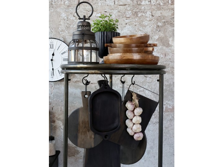 Shelf on wheels with wooden boxes - 160.5x60 cm - 2