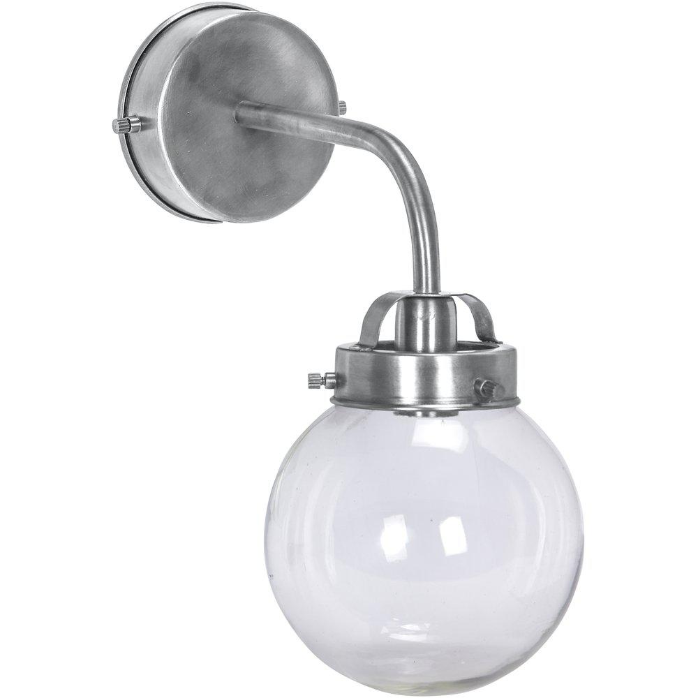 Wall lamp - Lamp - Glass - Antique silver - 30 cm - 2