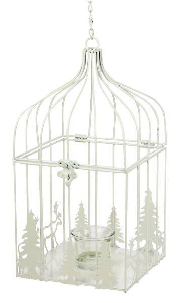 Lantern - Birdcage - Cage - White - 31 cm - 2