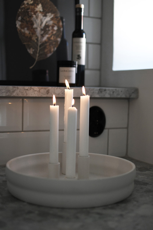 Bolmen - Advent candle holder - Candle holder - White - Ø 30 cm - 6