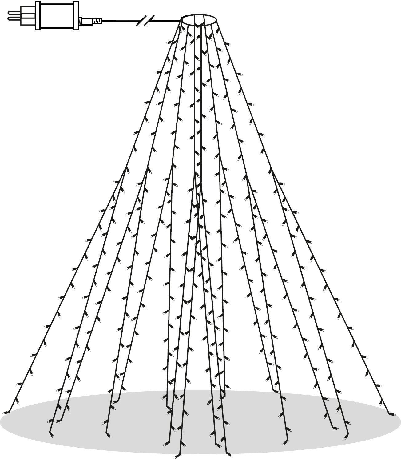 Christmas tree lights - LED light string - Warm White - 3