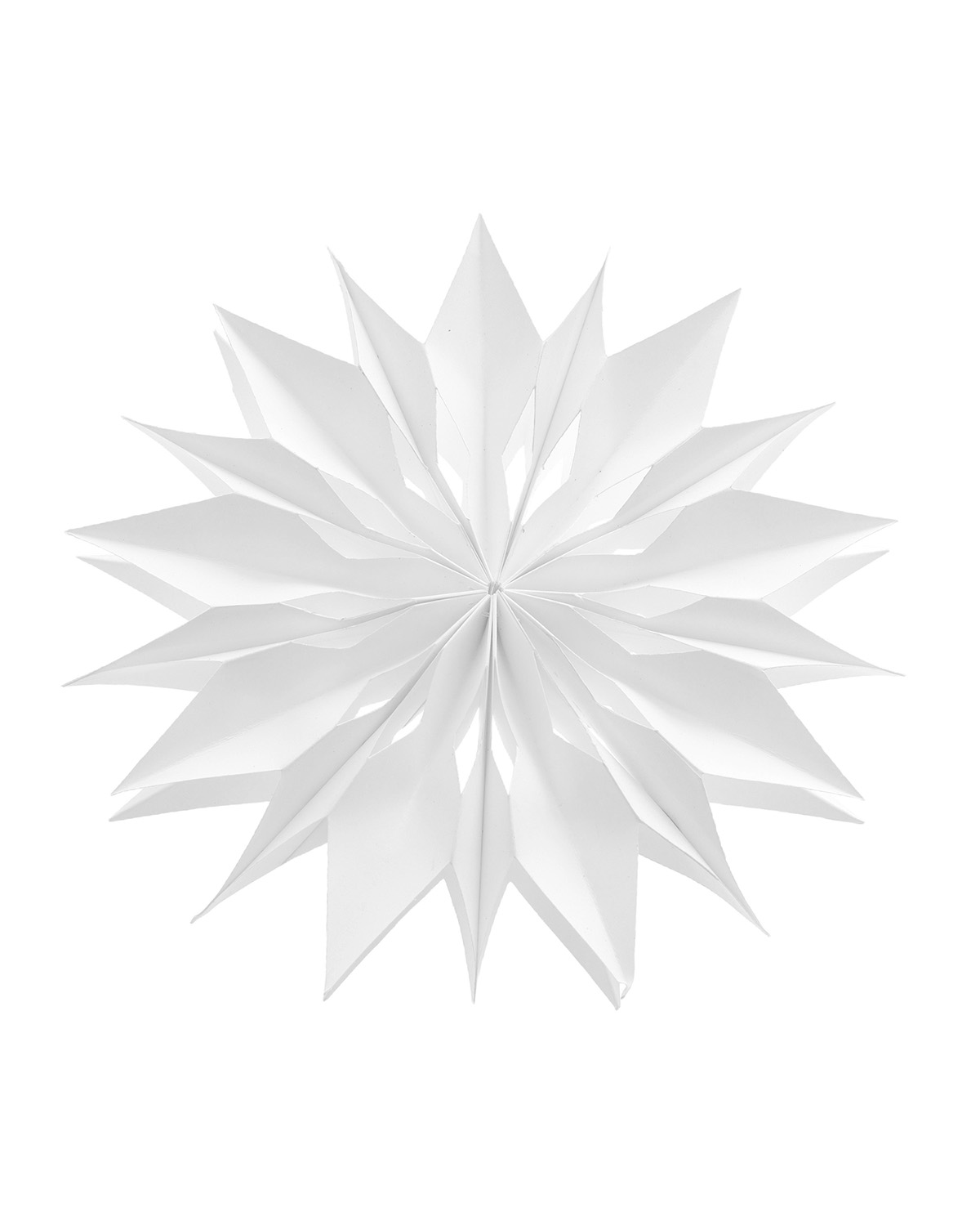 White Advent star/star - Paper - Paper star - 20 cm - 9