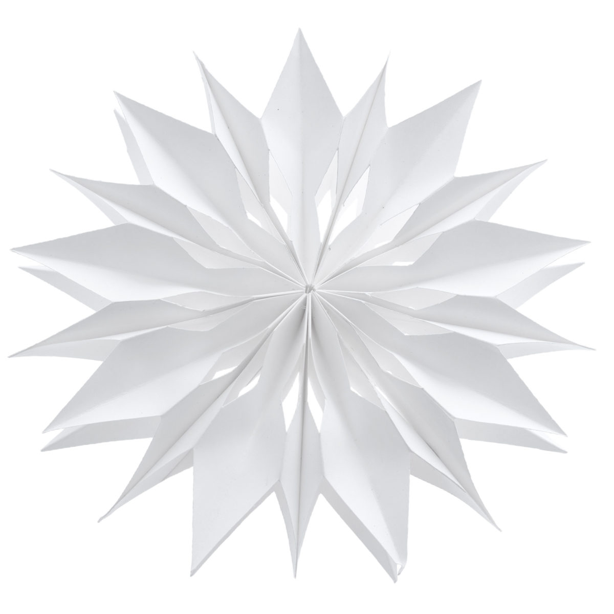 White Advent star/star - Paper - Paper star - 20 cm - 6